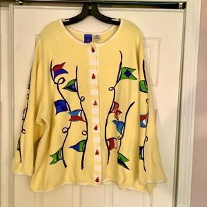 NEW - No Tags - Ladies Nautical Themed Cardigan - Size 2x